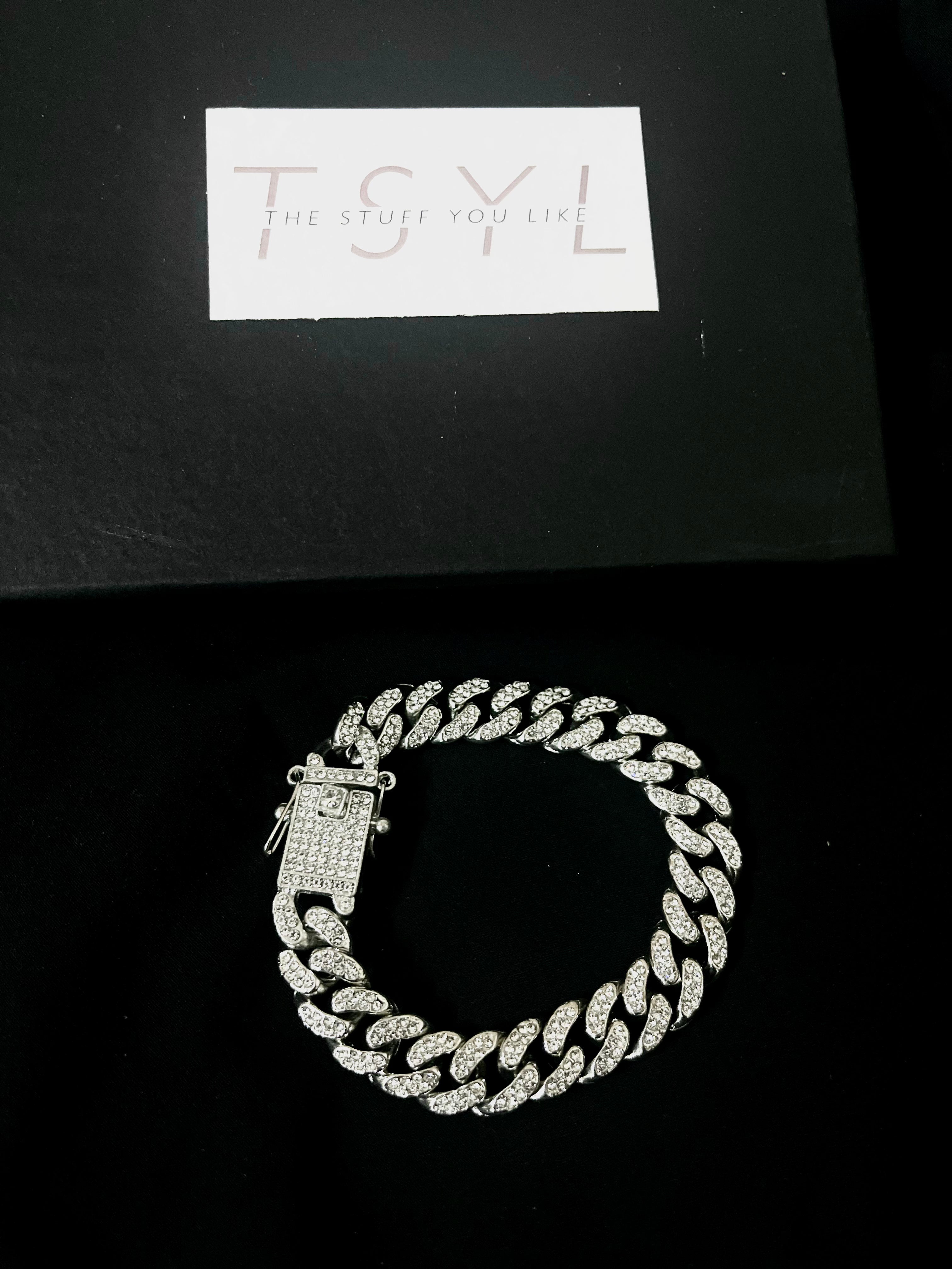 Round cuban chain bracelet