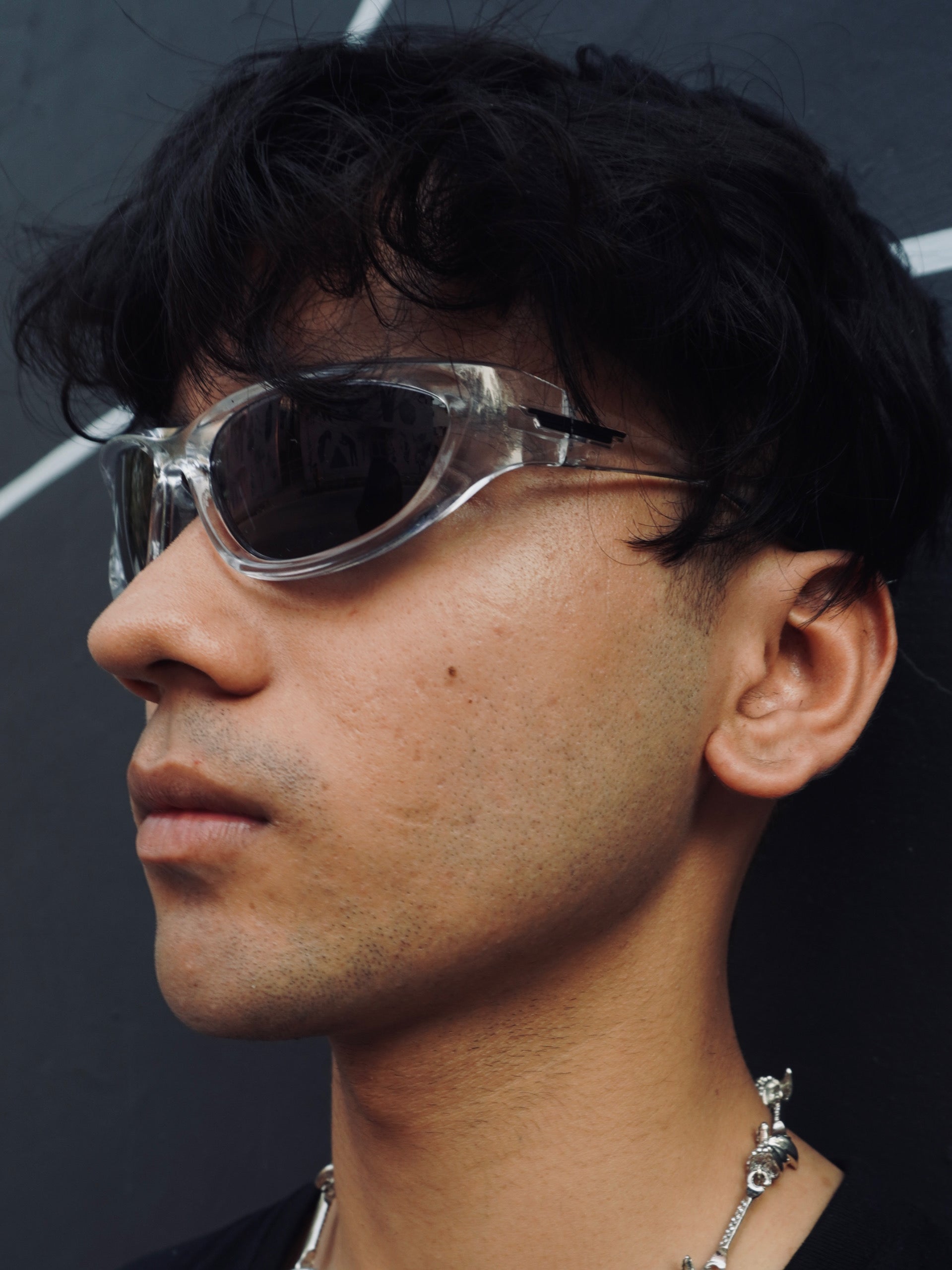 Y2K UNISEX STRICKED TRANSPARENT GLASSES