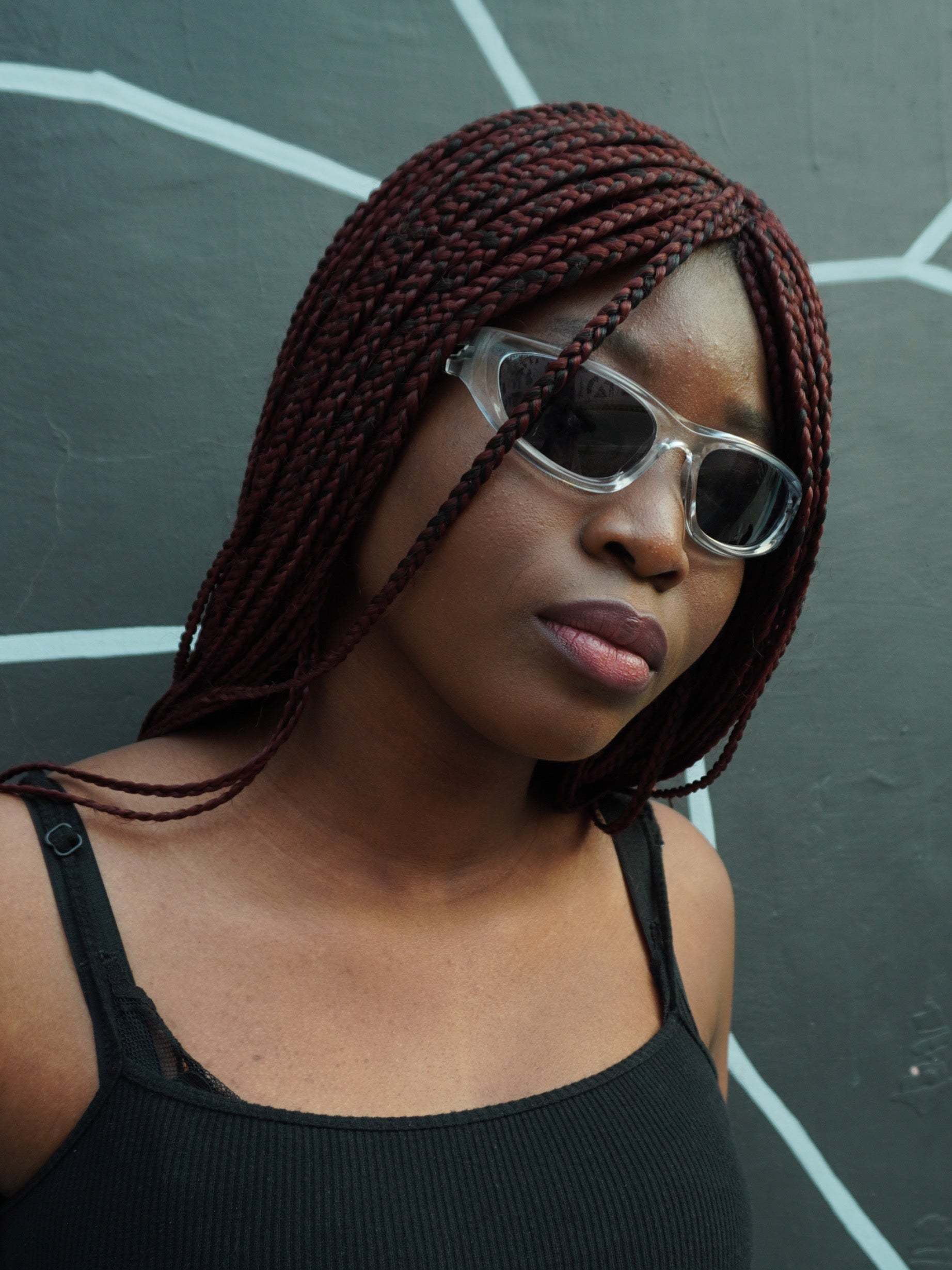 Y2K UNISEX STRICKED TRANSPARENT GLASSES