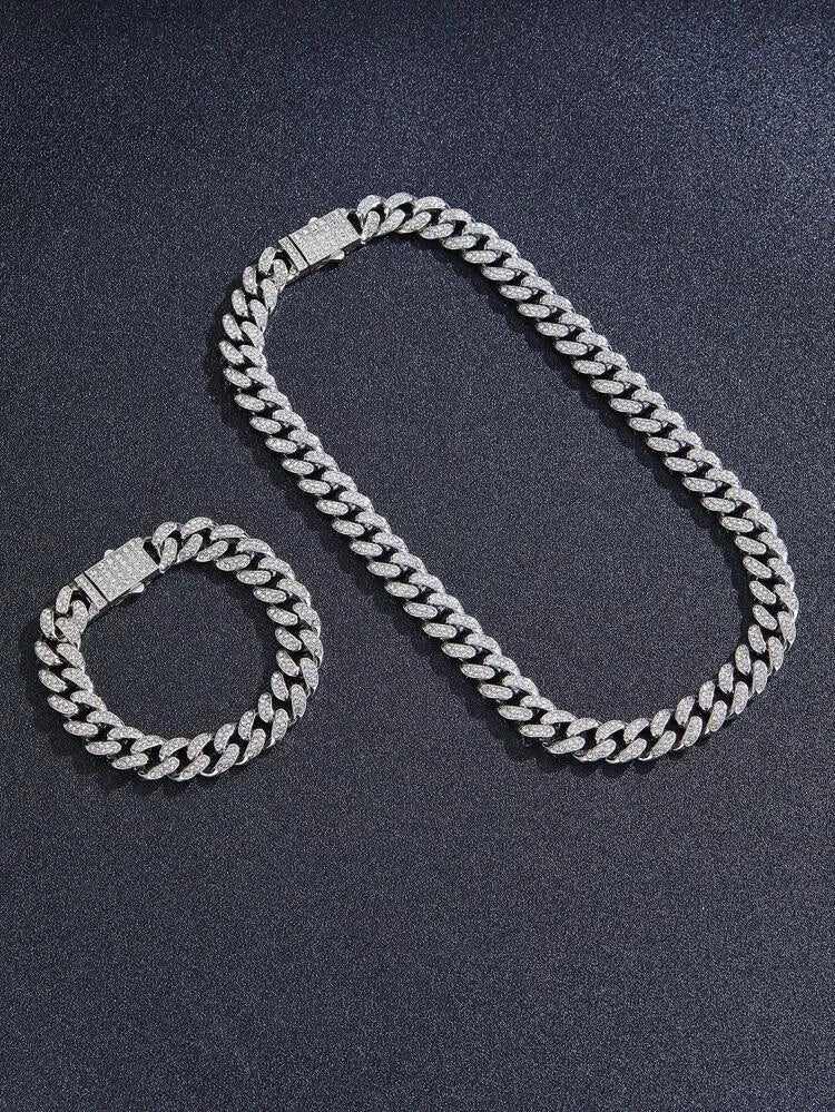 ICEDOUT ROUND CUBAN CHAIN AND BRACELET COMBO