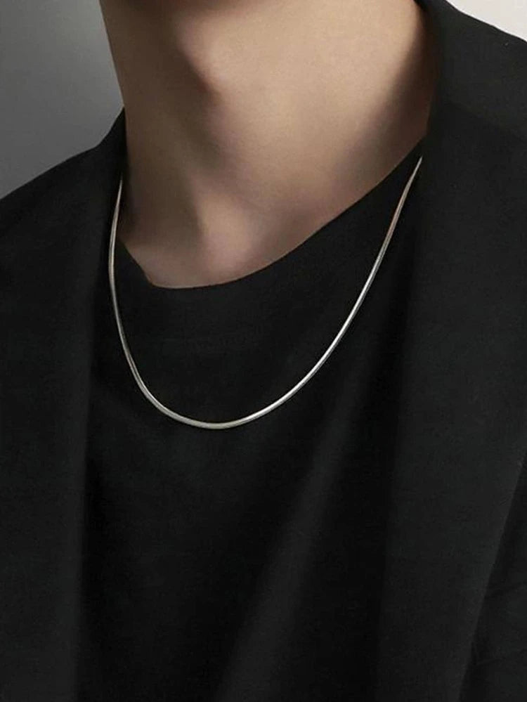 STAINLESS STEEL ROUND SNAKE NECKLACE