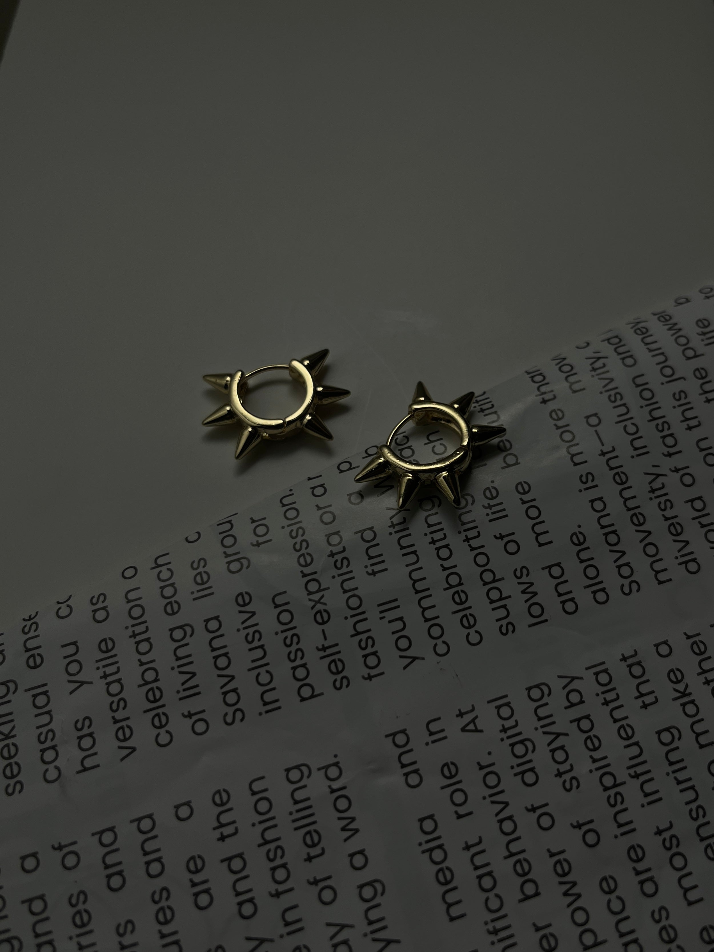 STAINLESS STEEL SPIKE EARRING