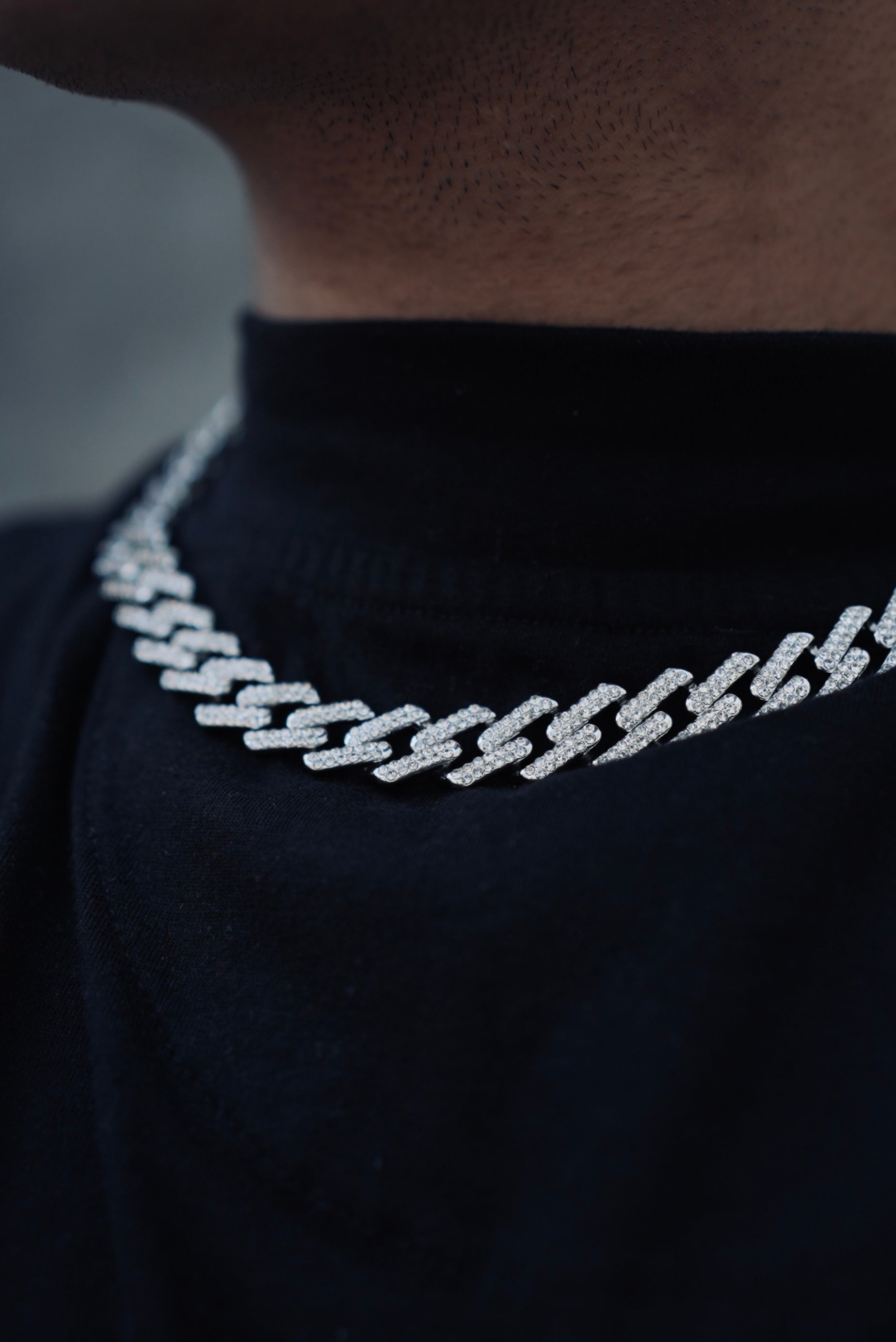 12MM ICEDOUT CUBAN SQURE NECKLACE